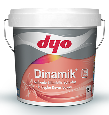 dyo dinamik silikonlu silinebilir soft mat iç cephe duvar boyası